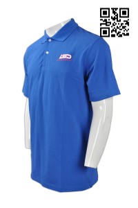 P624製造個人Polo恤款式   訂製淨色Polo恤 汽車美容  設計Polo恤款式   Polo恤制服公司    彩藍色
